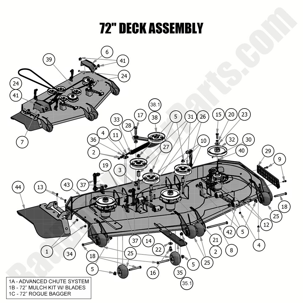 2005 - Bad Boy Mower Parts Lookup > 2019 > Rogue > 72\" Deck Assembly